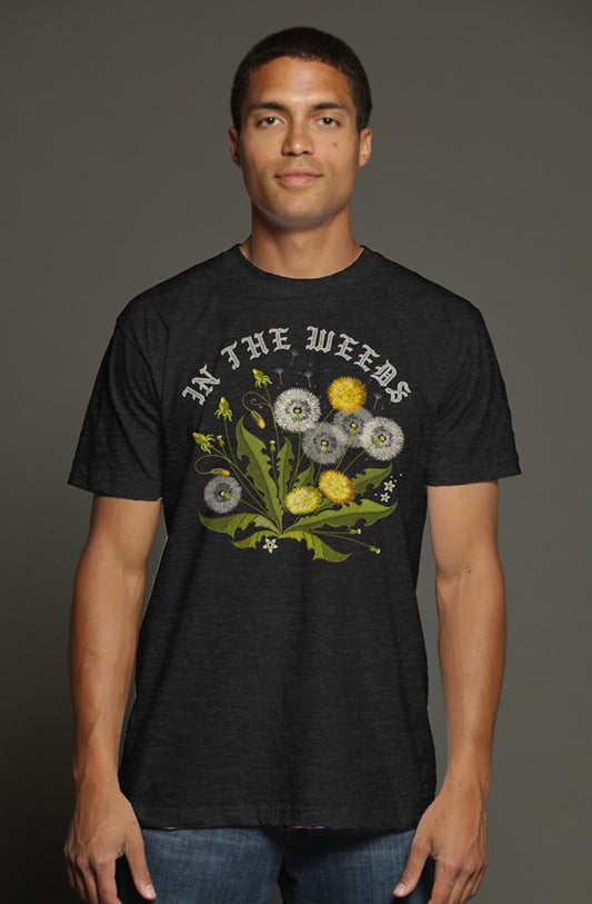 In the weeds - Black - triblend t shirt