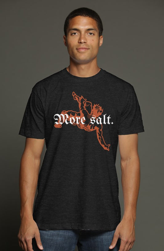 more salt - Black - triblend t shirt
