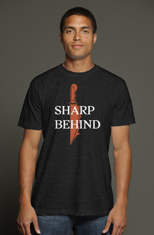 sharp behind - black - triblend t shirt