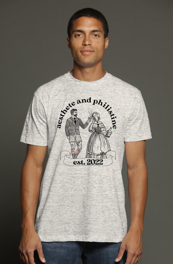 AP full logo - White - triblend t shirt